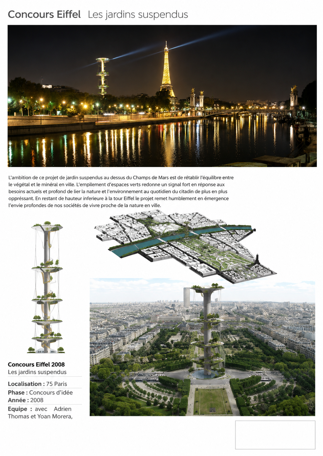 Planche de référence — Concours Eiffel Les jardins suspendus