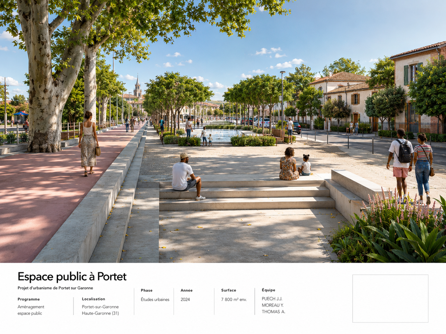 Espace public à Portet — image mise en avant