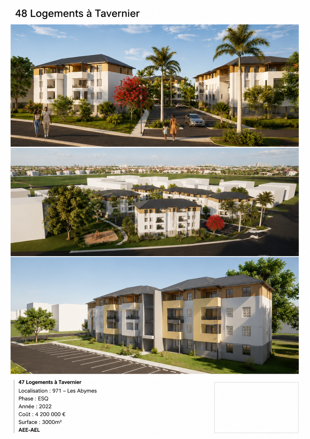 Planche de référence — 48 Logements à Tavernier