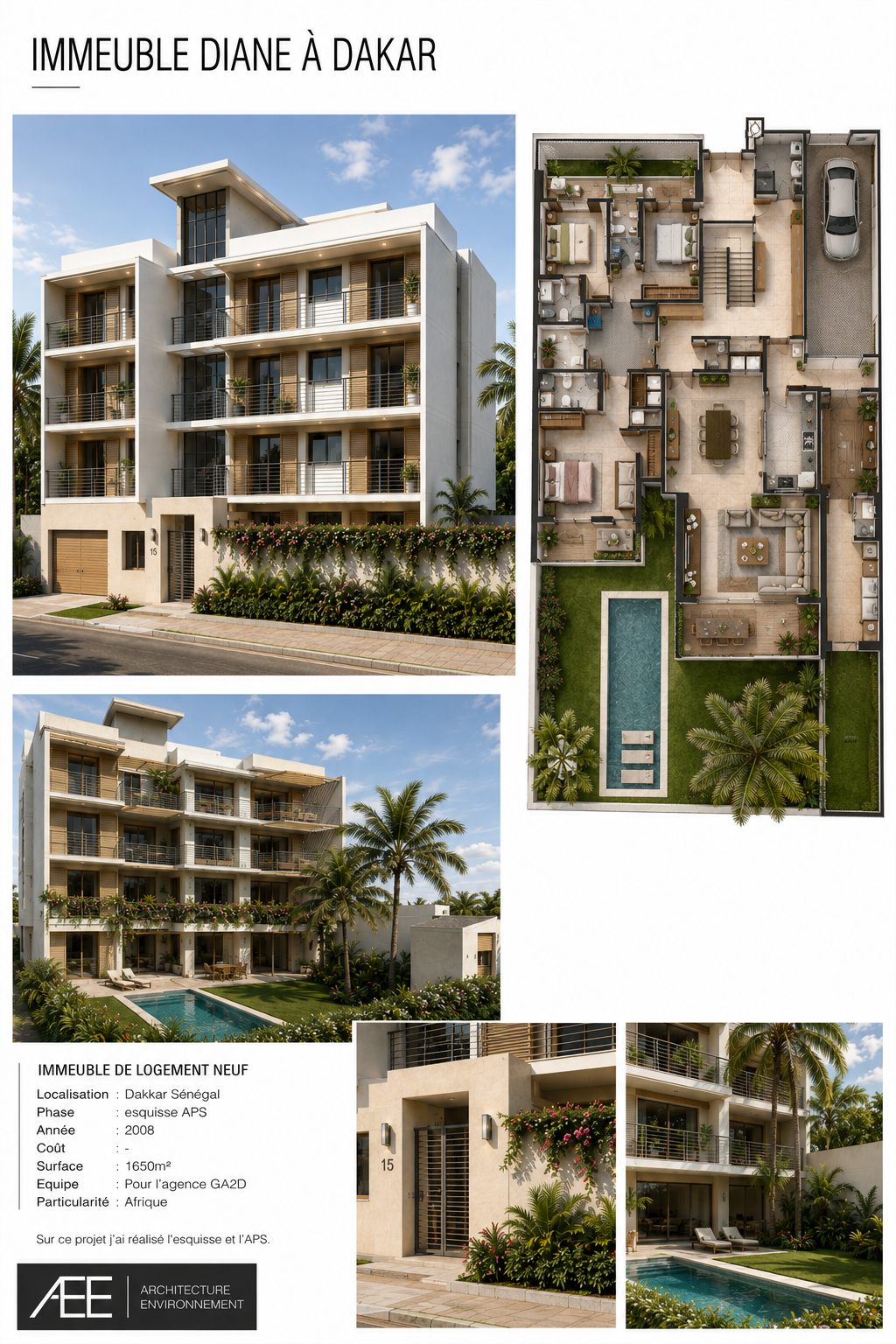 Planche de référence — Immeuble Diane à Dakar